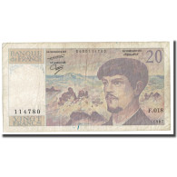 France, 20 Francs, Debussy, 1987, TB+, Fayette:66.08, KM:151b - 20 F 1980-1997 ''Debussy''