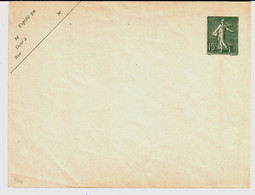 Enveloppe Entier Postal 15c Semeuse Lignée Vert Date 940 Yv 130-E9 Storch B19a Format 147x112 - Standard Covers & Stamped On Demand (before 1995)