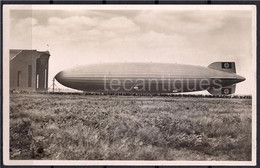 Germany Nazi Hindenburg Zeppelin LZ129 Original Real Photo Postcard Frankfurt A. Main - Aviazione