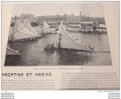 1905 RÉGATES DE SINGAPOUR - LES TRANSPORTS PUBLICS ARIES - HARAS DE CRÉNILLE CHAUMES EN BRIE - CHASSE DE LA GÉLINOTTE - Magazines - Before 1900