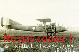 PHOTO FRANCAISE - AVION BIPLAN LETORD AU TERRAIN DE BAILLEUL PRES DE ABBEVILLE SOMME - GUERRE 1914 1918 - 1914-18