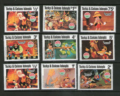 TURKS ET CAICOS 1980 NOEL-PINOCCHIO YVERT N°495/503 NEUF MNH** - Disney