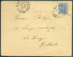 N°141 - 25 Centimes Bleu, Obl. Française De GARE D'ALENCON ORNE Sur Lettre Du 27-3-1916 Vers BUREAU BELGE à LA HAYE (Pay - Other & Unclassified