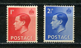 GRANDE BRETAGNE : EDOUARD VIII N° Yvert 205+206 * - Unused Stamps