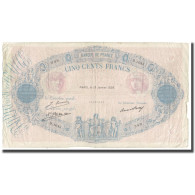 France, 500 Francs, Bleu Et Rose, 1928, P. Rousseau And R. Favre-Gilly - 500 F 1888-1940 ''Bleu Et Rose''