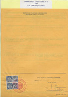 FISCAUX DE MONACO SERIE UNIFIEE  De 1963 N°51 1F Bleu 2 Ex - Revenue