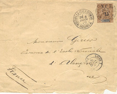 1900- Enveloppe De NOUMEA   Affr. N°56 SEUL  + Cad  Ligne T  Pour La France - Covers & Documents