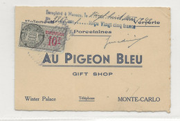 FISCAUX DE MONACO  DIMENSION N°19  10F Vert  28 Mars 1949 - Fiscaux