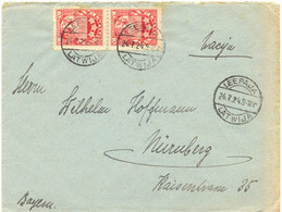 LATVIA 1924, 10 S. Coat Of Arms (2 X) Cover From LIEPAJA To NUREMBERG, CDS - Lettonie