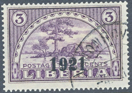 LIBERIA 1921 Provisional Issue VARIETY "1921" Overprint W. "2" Two Times Broken - Liberia
