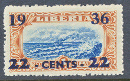 LIBERIA 1936, Provisional Definitive 22 Cents On 1 $ MISPRINT/VARIETY/ERROR - Liberia