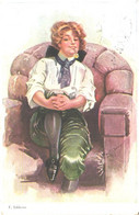 F.Schlemo:Interressant, Glamour Lady On Armchair, Pre 1940 - Schlemo, F.