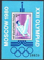 BULGARIA 1979 Olympic Games, Moscow I Block  MNH / **.  Michel Block 93 - Ungebraucht