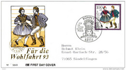 FIRST DAY COVER 1993:  FüR DIE WOHLFAHRT 93 N°5849 Bonn 1 - 1991-2000