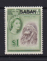 Malaya - Sabah: 1964/65   QE II - Pictorial 'Sabah' OVPT   SG420    $1    MH - Sabah