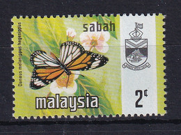 Malaya - Sabah: 1971/78   Butterflies   SG433    2c  [Litho]  MNH - Sabah