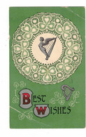 "Best Wishes", 1913 Postcard, Canada - Saint-Patrick