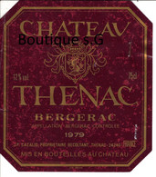 Etiquettes Vin Vignobles Bergerac Chateau Thenac 1979 Proprietaire Recoltant - Bergerac