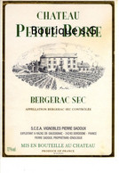 Etiquettes Vin Vignobles Bergerac Chateau Petite Borie Sadoux SCEA Dordogne Razac Saussignac - Bergerac