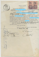 FISCAUX DE MONACO  DIMENSION N°18  4F Rose Brun Et Bleu   2 Exemplaires  13 Avril 1949 - Fiscale Zegels