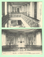 H724 - BELGIQUE - MARNEFFE - Lot 3 Cartes - Chapelle De Congrégation, Corridor Des Classes, Grand Escalier - Burdinne