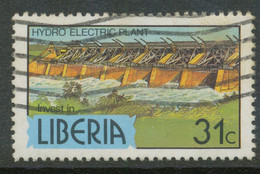 LIBERIA 1981, Hydro Electric Plant 31 C Very Fine Used - Liberia