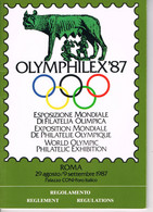 OLYMPHILEX 87 - BROCHURE - 2 ENVELOPPES AVEC CACHETS DE LA MANIFESTATION - - Boeken