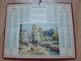 Calendrier De 1936 Almanach PTT - Grand Format : 1921-40