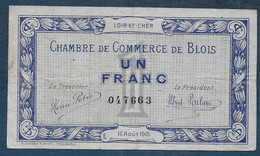 Chambre De Commerce De Blois - 1 Franc  - Pirot N° 3 - Chambre De Commerce