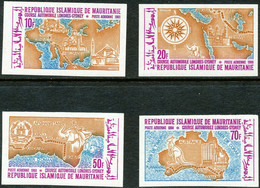 MAURETANIEN 1969 Transkontinentale Autorallye London-Sydney U/M Set IMPERFORATED - Mauritania (1960-...)