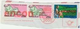 NIGERIA 1981, Extremely Rare And Curious METERPOST-POSTMARK From ENCON – HAMBURG - Nigeria (1961-...)