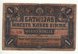 LATVIA  1 Rublis    P1   1919 - Lettonia