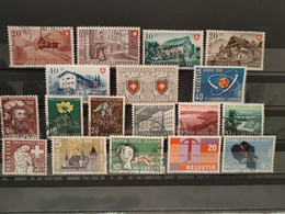 SUISSE - 1947/1958 - 18 Timbres O / * / ** (voir Scan) - Andere & Zonder Classificatie