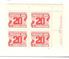 CANADA 1977/78 TAXE YVERT N°T44 BLOC DE 4 NEUF MNH** - Portomarken