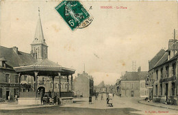 Hirson * La Place De La Commune * Le Kiosque * Café De L'industrie - Hirson