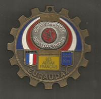Médaille , Sports , Cyclisme, EURAUDAX , Cyclotouristes Chatelleraudaises , 74 Gr. , Dia. 73 Mm. , Frais Fr 3.35 E - Cycling