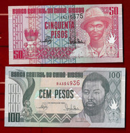 GUINEA-BISSAU BANKNOTE - 50 + 100 PESOS 1990 P#10-11 UNC (NT#02) - Guinee-Bissau
