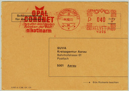 Schweiz / Helvetia 1972, Brief EMA Beinwil Am See - Aarau, Rauchen/Fumer/Smoking, Tabak/Tabac/Tobacco, Nikotin/Nicotine - Drugs