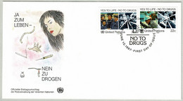 UNO New York / United Nations 1987, FDC No To Drugs, Drogen / Drogues / Drugs - Droga