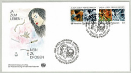 UNO Wien / United Nations 1987, FDC Nein Zu Drogen, Drogen / Drogues / Drugs - Drugs