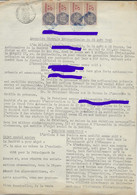 FISCAUX DE MONACO 1948 PAPIER TIMBRE TROIS FRANCS PORTE AU TARIF DE 15F PAR DIMENSION N°17 3F LILAS 4 EX - Fiscales