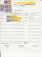 TIMBRES FISCAUX DE MONACO SERIE UNIFIEE  N°43  0f05 Violet 2 Ex Et N°46 0F20 ORANGE Sur Document De 1972 - Fiscaux