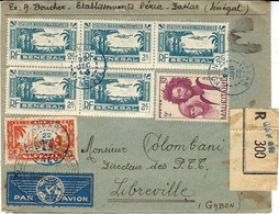 1943 -enveloppe RECC. Par Avion De Dakar  Affr. à 12,50 F  -au Dos, Transit à POINTE NOIRE - Lettres & Documents