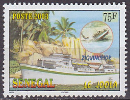 Timbre Oblitéré N° 2202(Michel) Sénégal 2012 - Marine, Le Joola, Ziguinchor, Voir Description - Senegal (1960-...)