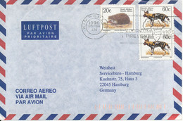 South Africa Air Mail Cover Sent To Germany 15-4-1996 Topic Stamps - Luchtpost