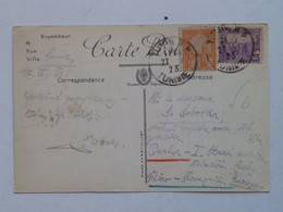 84 Tunisie Postes 5 RF 25c 1923 Panorama Pris De Dar-el-Bey LL - Cartas & Documentos