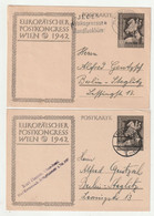 0286 / Deutsches Reich - 1942 - Sonderpostkarte Mi. P 294 "Postkongress Wien" 2x Gestempelt / € 1.00 - Stamped Stationery
