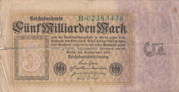 Germany #115a, 5 Milliarden Marks 10 September 1923 Issue Good Banknote Money Currency - 5 Mrd. Mark