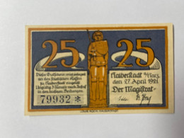 Allemagne Notgeld Halberstadt 25 Pfennig - Collections