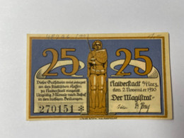 Allemagne Notgeld Halberstadt 25 Pfennig - Collections